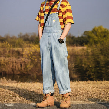 Wiaofellas Men Harajuku Y2k Hip Hop Denim Jumpsuits Mens Streetwear Vintage Causal Rompers Male Jeans Korean Fashion Overall 2XL